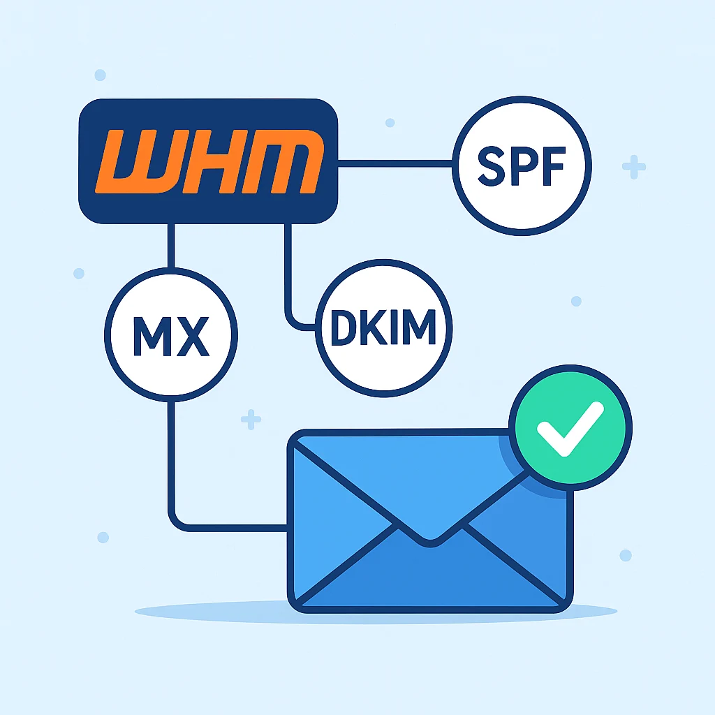 Configuring Email DNS Records (MX, SPF, DKIM) in WHM