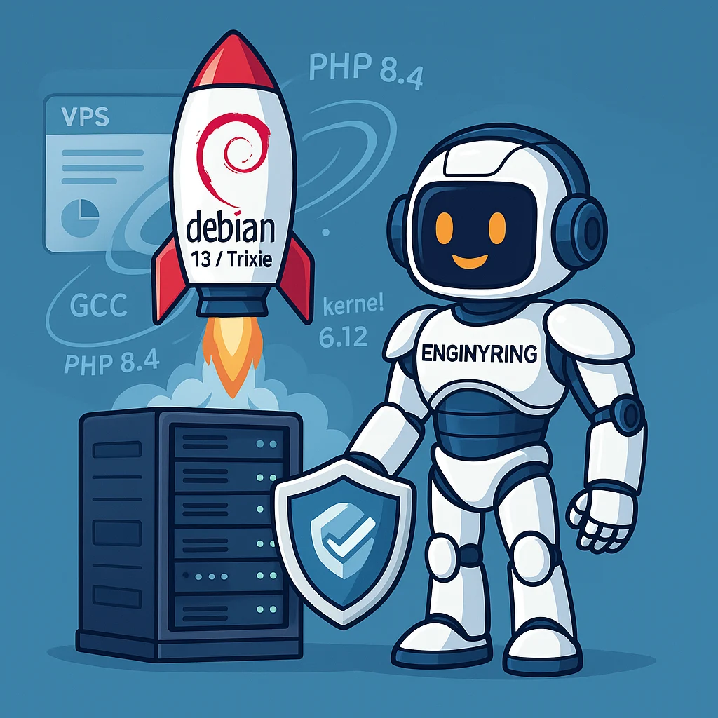 Debian 13 (“Trixie”) is now available on ENGINYRING Virtual Servers
