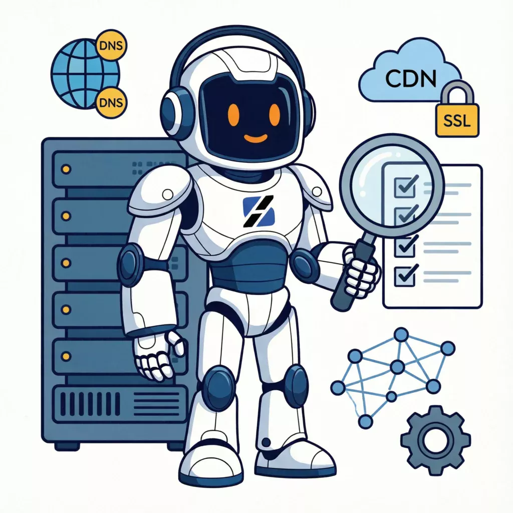 Site-ul este down: verifici mai întâi DNS-ul sau hosting-ul? Un workflow practic de depanare