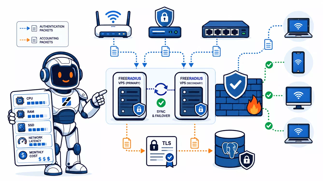 FreeRADIUS VPS Hosting: Requirements and Real Cost