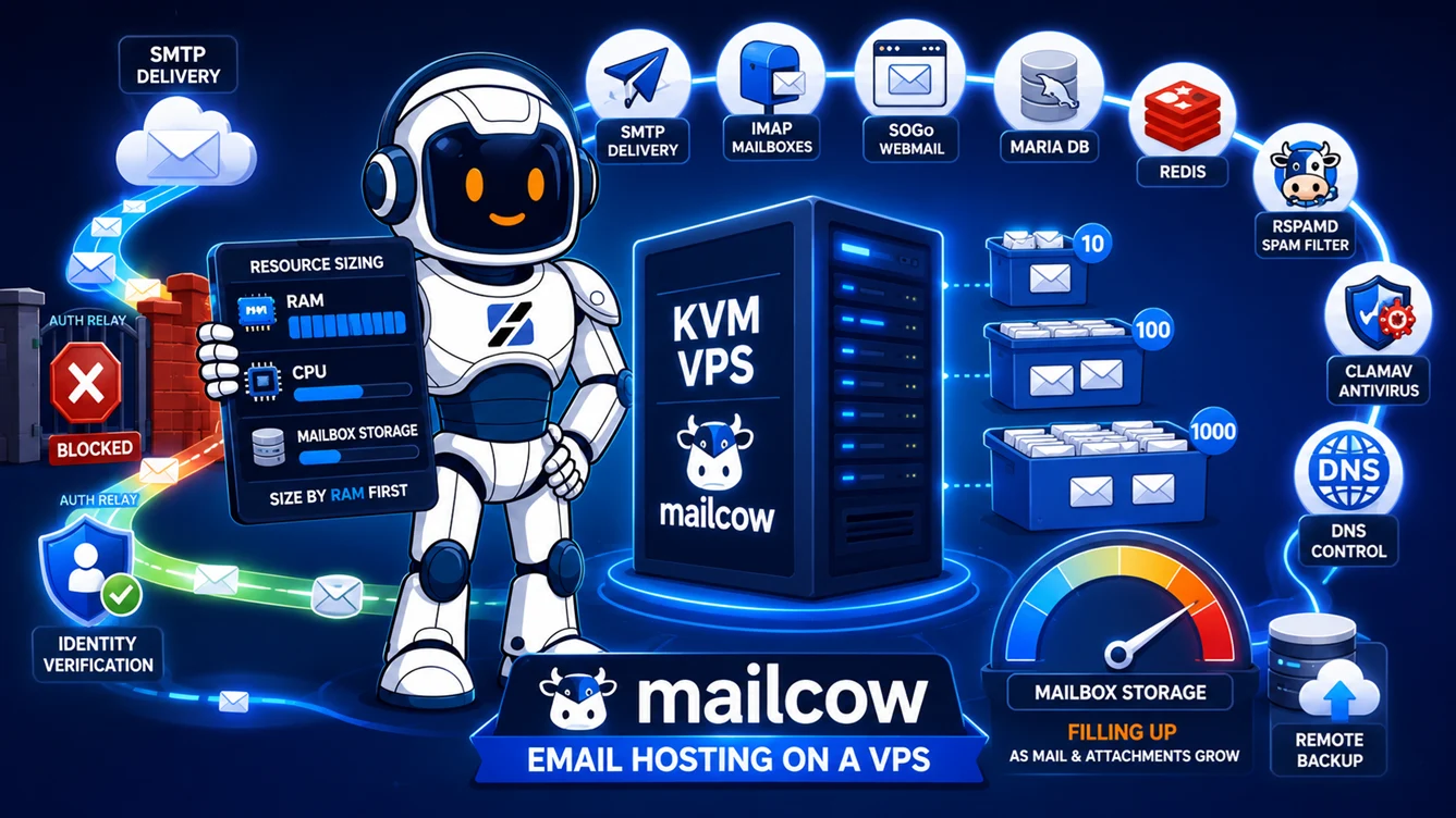 Mailcow VPS Hosting: RAM, Storage and Real Cost
